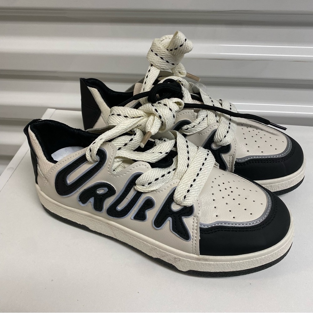 Black and white sneakers